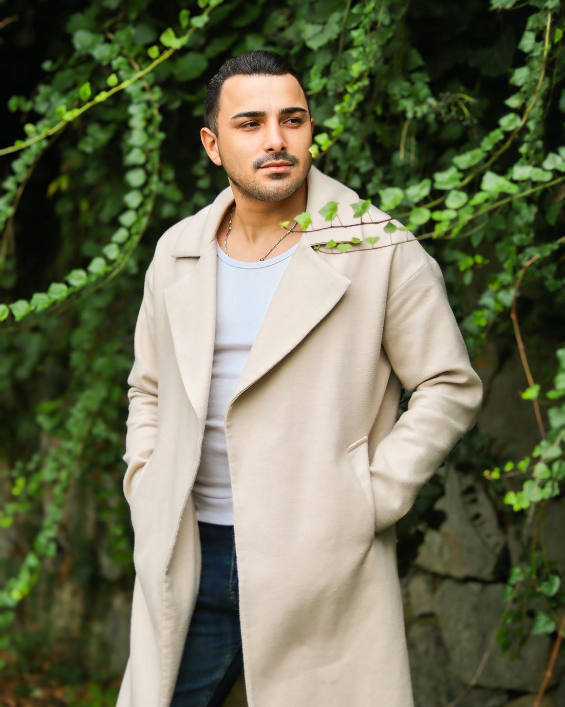 Hand-Loomed Pattu Overcoat — Undyed Ivory